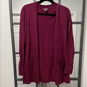 Eddie Bauer Women's Deep Red Cardigan